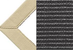 Sisal sort 009 tæppe med kantbånd i beige farve